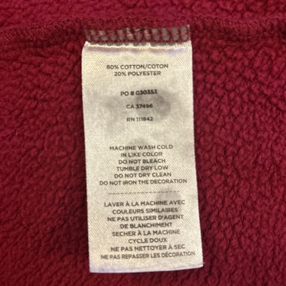 LEVELWEAR deep red hoodie. GUC - Picture 4 of 4